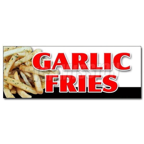 Signmission GARLIC FRIES DECAL sticker french spice garlic ketchup seasoned chili cheese, D-48 Garlic Fries D-48 Garlic Fries - main